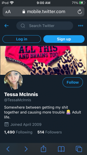 Tessa McInnis Attention Seeking Drug Junkie